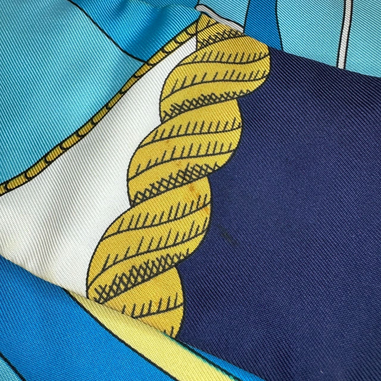 Hermès Twilly Circus Scarf Silk Blue Pre-owned