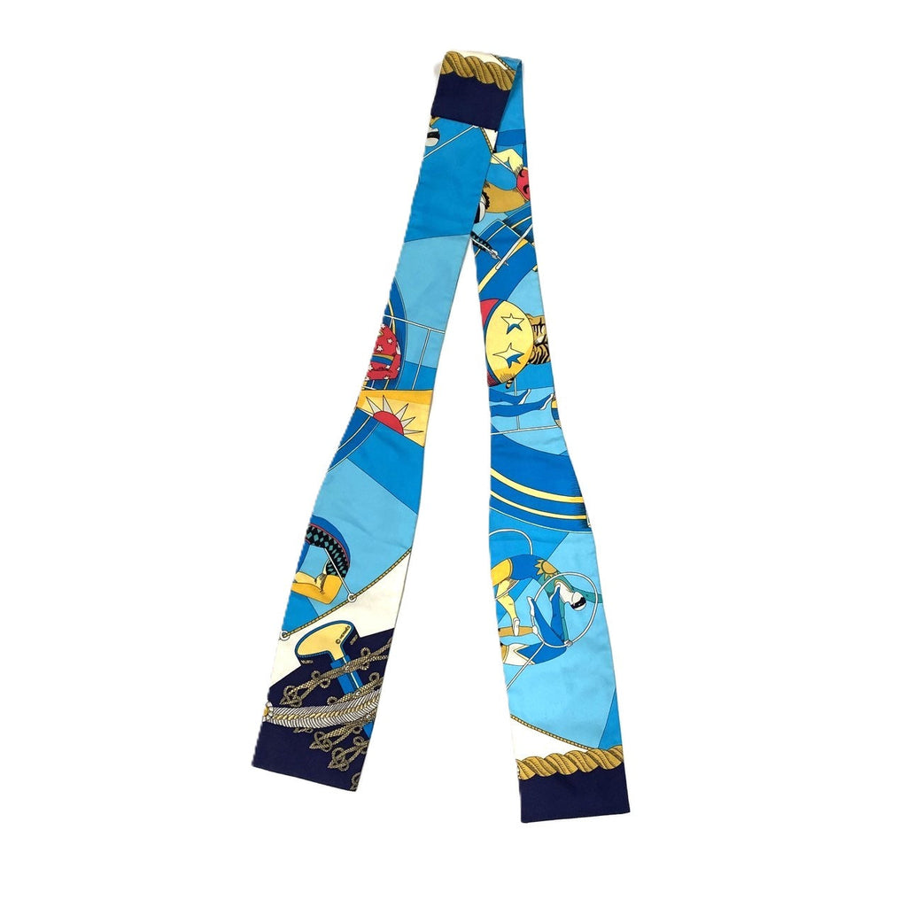 Hermès Twilly Circus Scarf Silk Blue Pre-owned