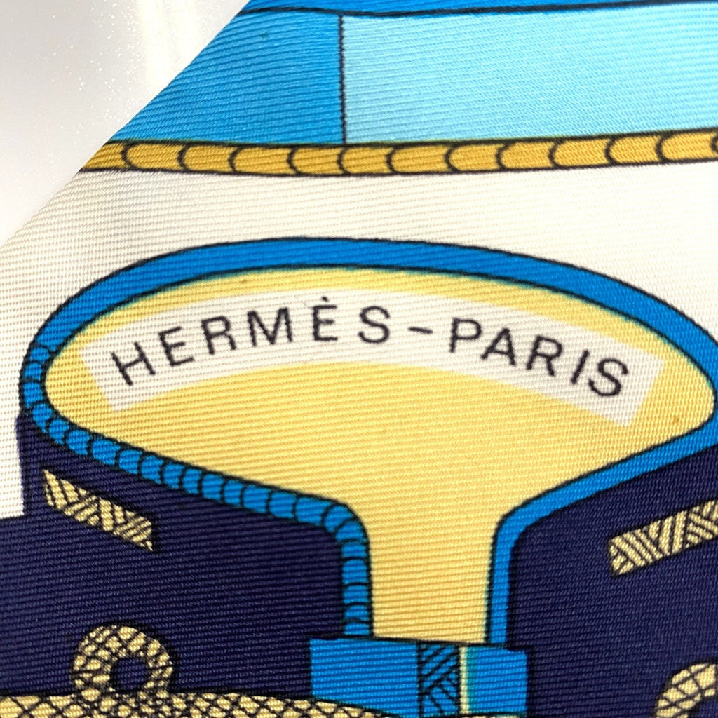 Hermès Twilly Circus Scarf Silk Blue Pre-owned
