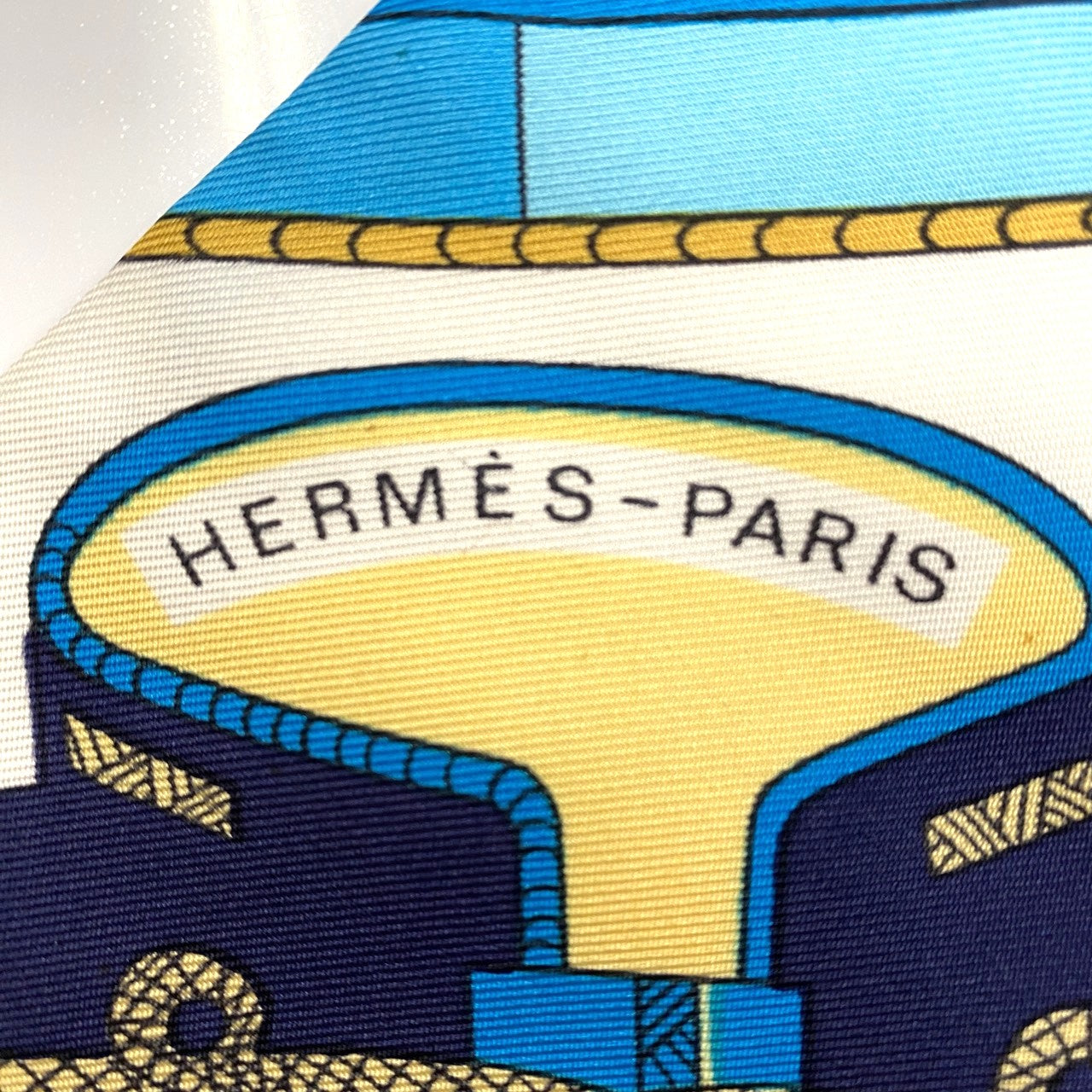 Hermès Twilly Circus Scarf Silk Blue Pre-owned