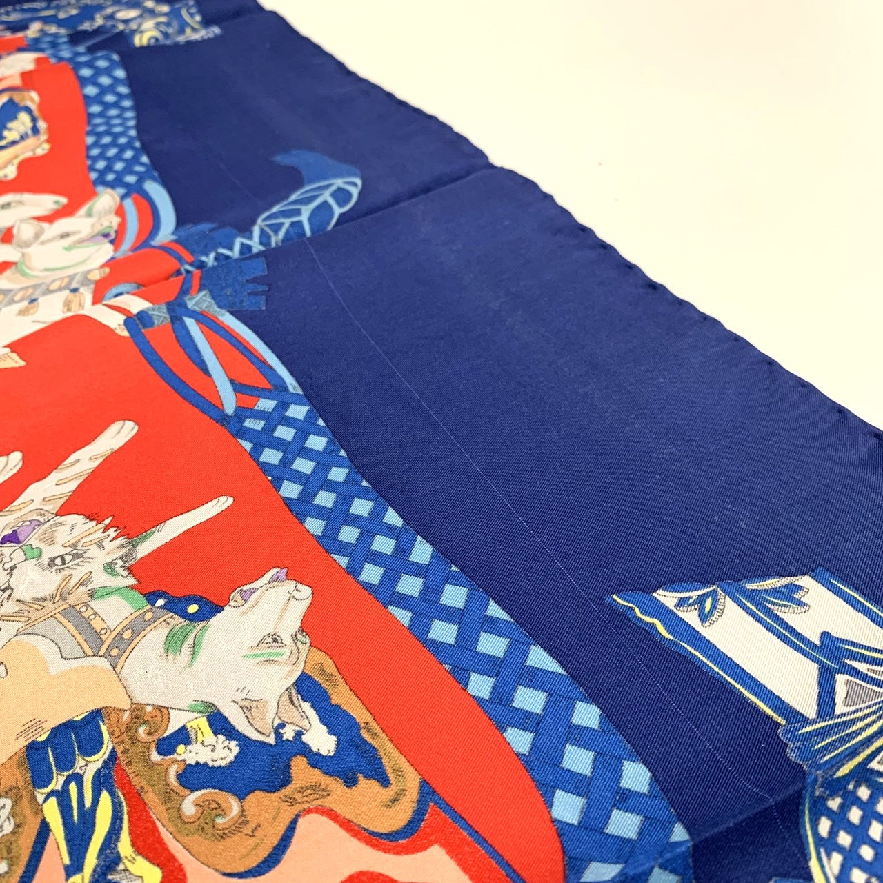 Hermès Carré Tournez Manège Scarf Silk Blue Pre-owned