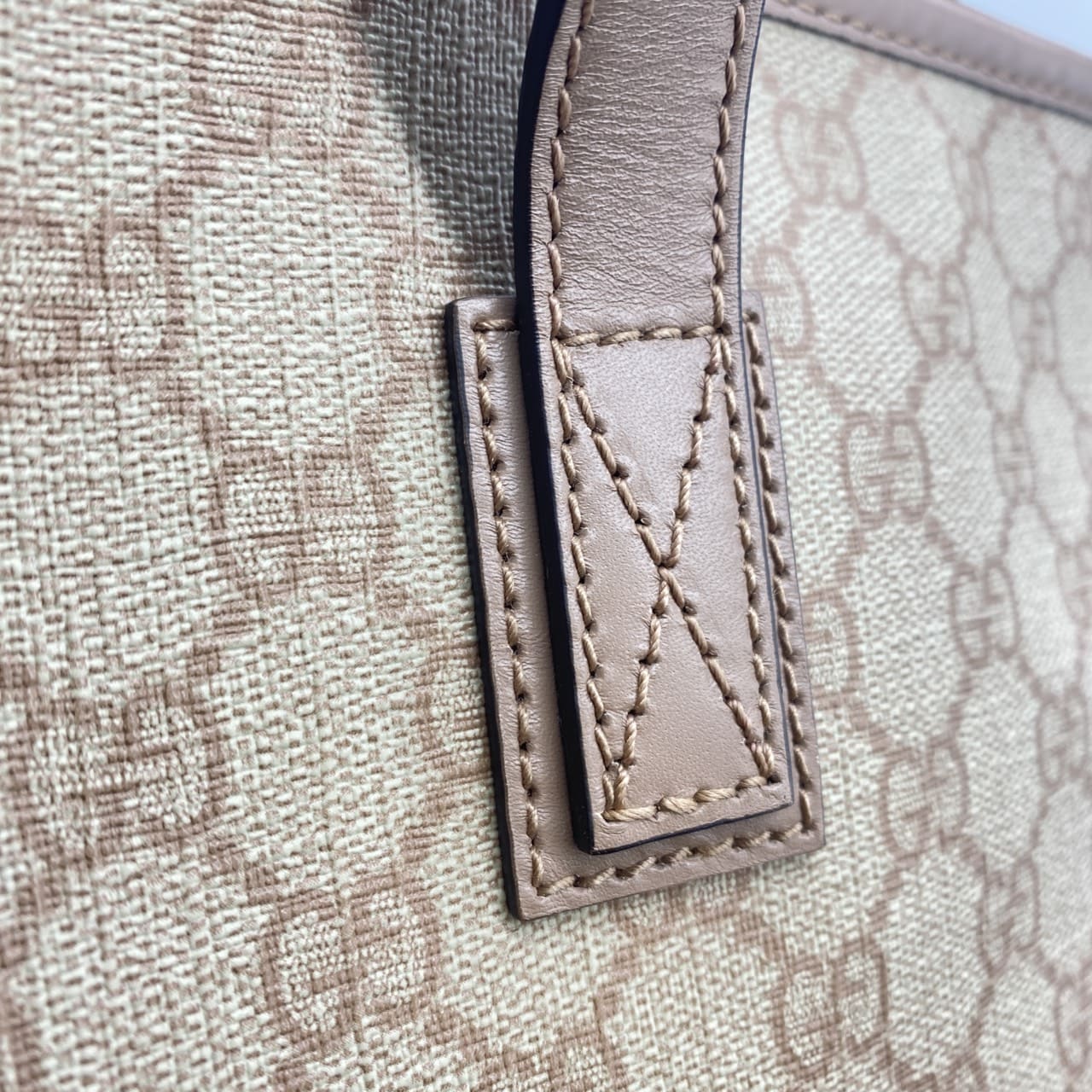GUCCI 211120 GG Supreme Tote Bag, PVC, Pink Beige, Women's/Men's Fashion, Vintage, Gift, PRE-OWNED