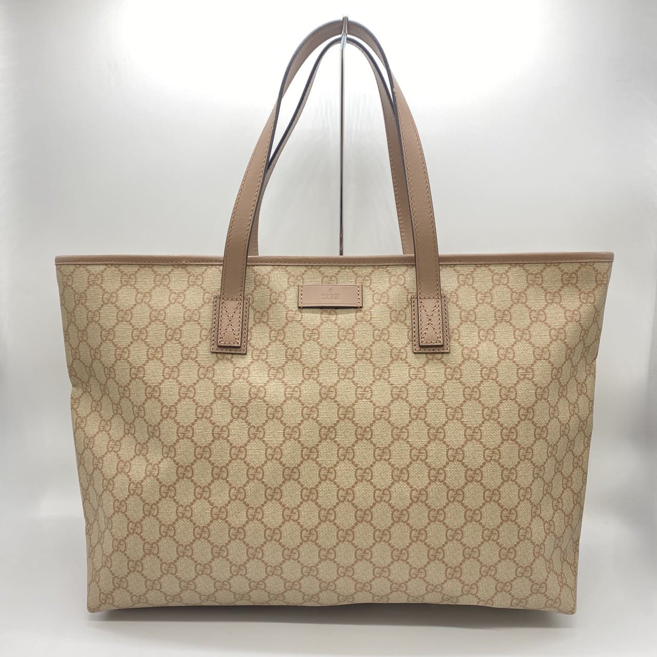 GUCCI 211120 GG Supreme Tote Bag, PVC, Pink Beige, Women's/Men's Fashion, Vintage, Gift, PRE-OWNED