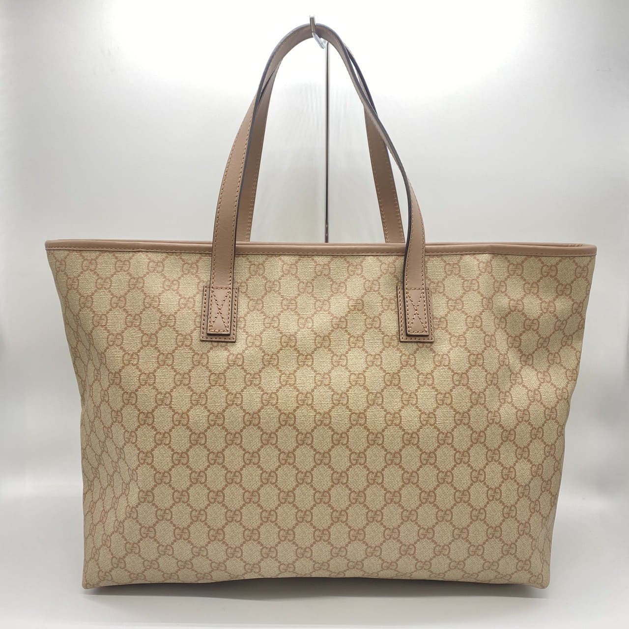 GUCCI 211120 GG Supreme Tote Bag, PVC, Pink Beige, Women's/Men's Fashion, Vintage, Gift, PRE-OWNED