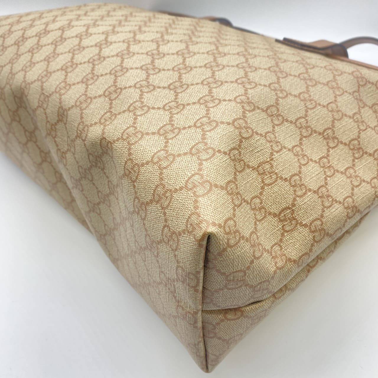 GUCCI 211120 GG Supreme Tote Bag, PVC, Pink Beige, Women's/Men's Fashion, Vintage, Gift, PRE-OWNED