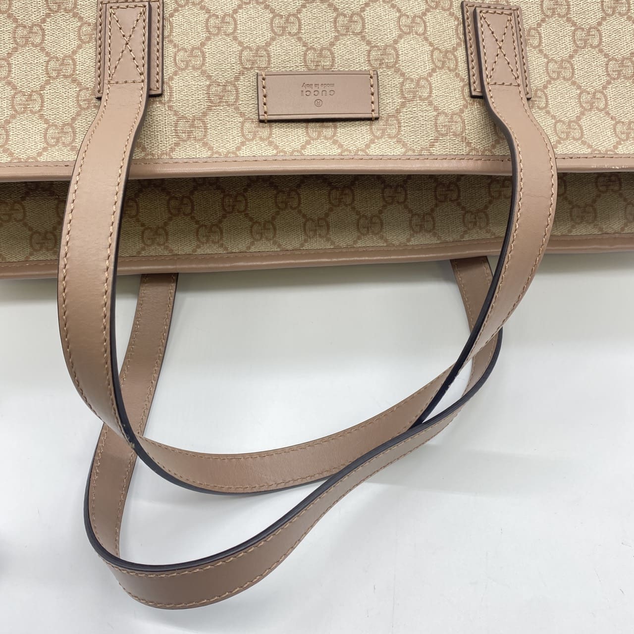 GUCCI 211120 GG Supreme Tote Bag, PVC, Pink Beige, Women's/Men's Fashion, Vintage, Gift, PRE-OWNED