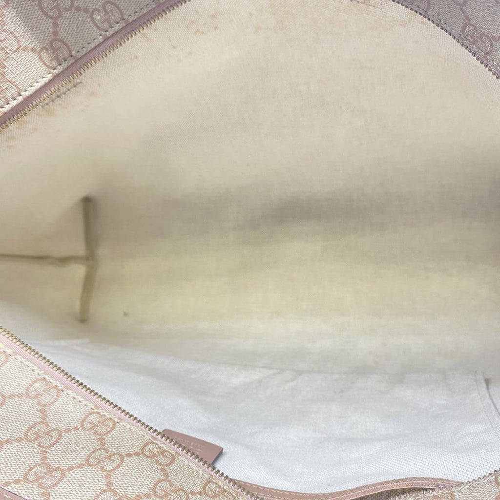GUCCI 211120 GG Supreme Tote Bag, PVC, Pink Beige, Women's/Men's Fashion, Vintage, Gift, PRE-OWNED
