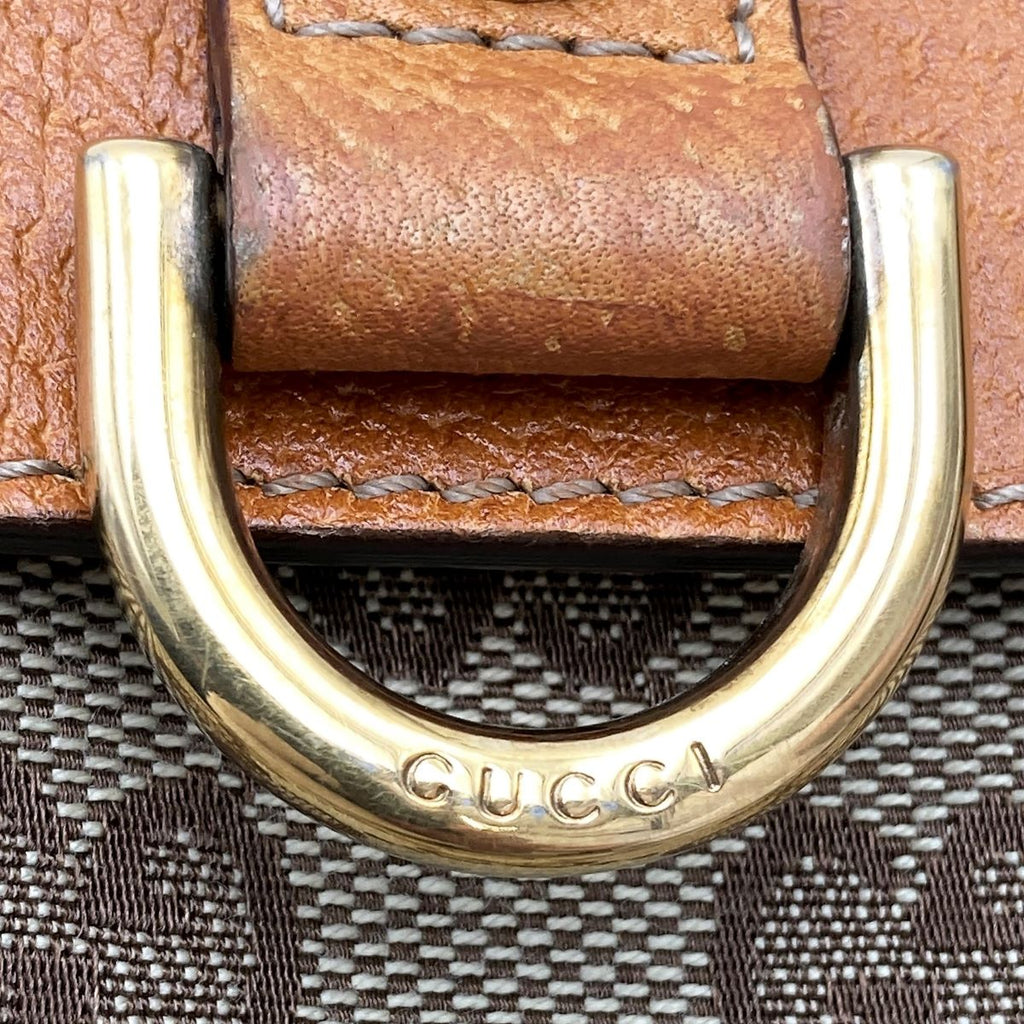 Gucci 146247 Tote Bag GG Canvas/Leather Brown/Beige Pre-owned