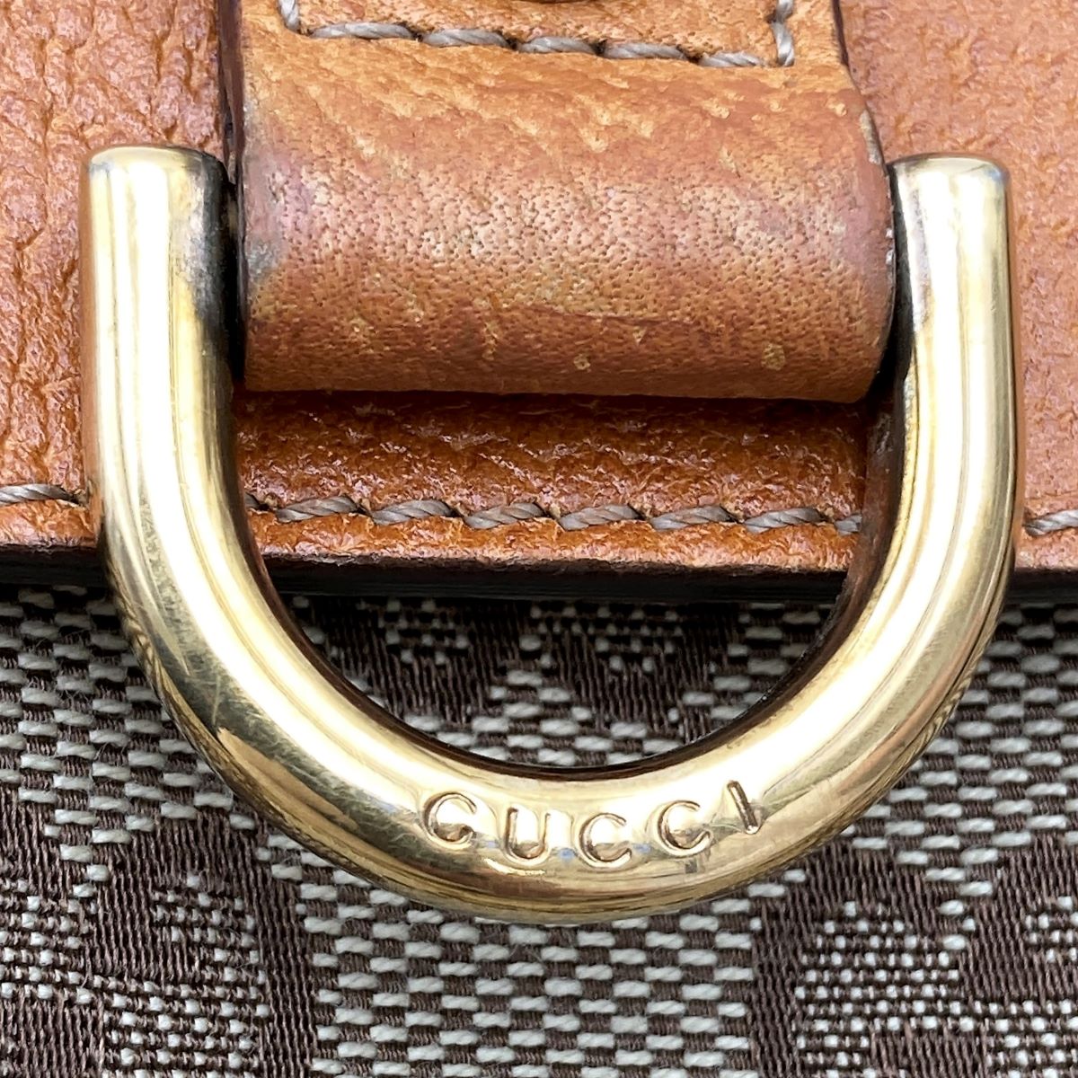 Gucci 146247 Tote Bag GG Canvas/Leather Brown/Beige Pre-owned