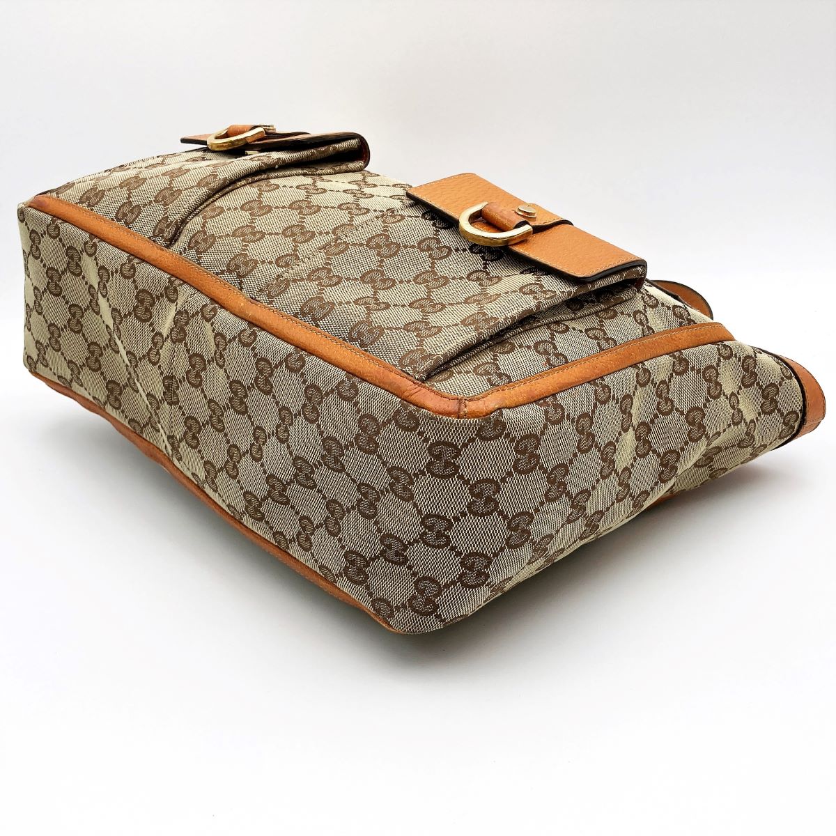 Gucci 146247 Tote Bag GG Canvas/Leather Brown/Beige Pre-owned