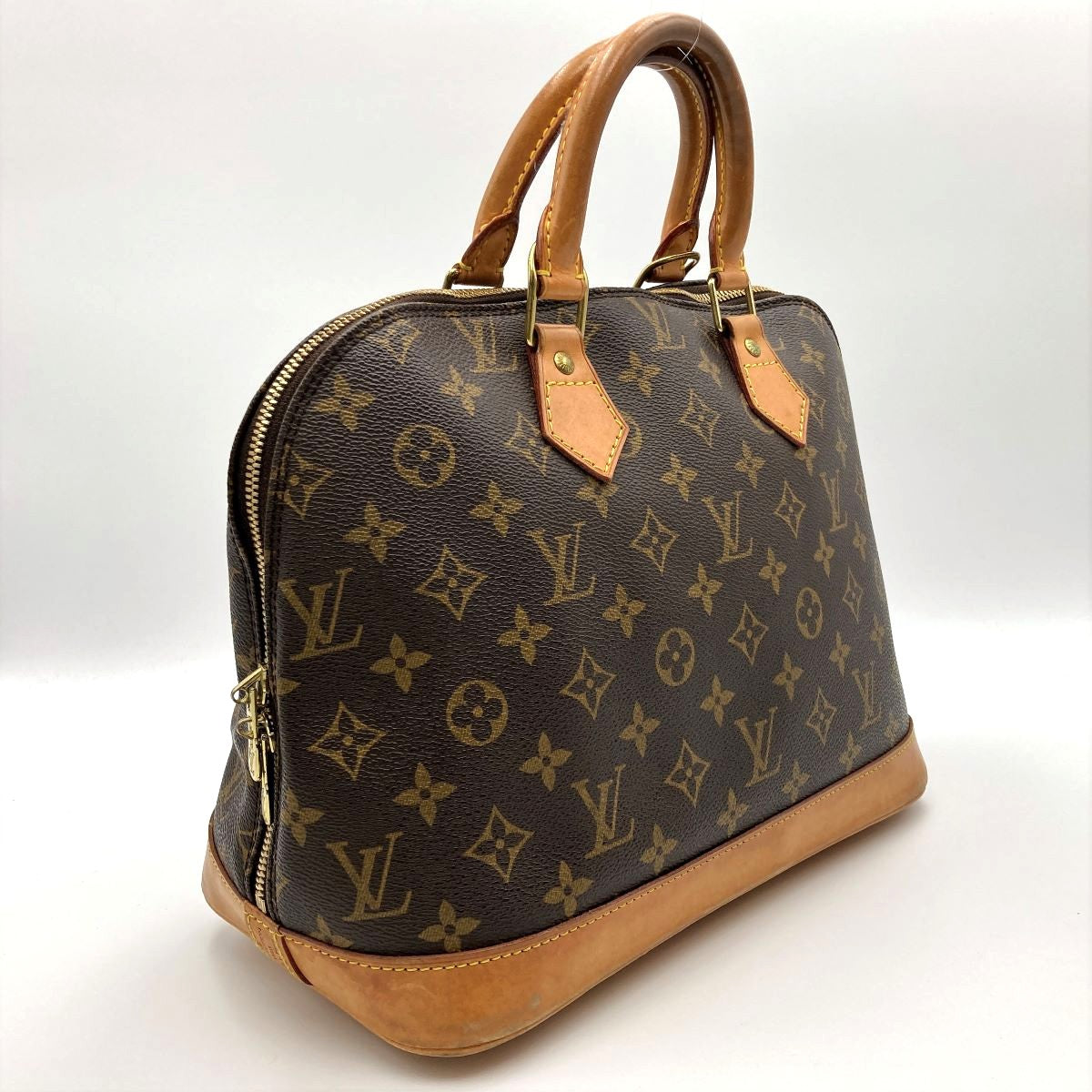 Louis Vuitton M51130 Alma Handbag Monogram Canvas Brown Pre-owned
