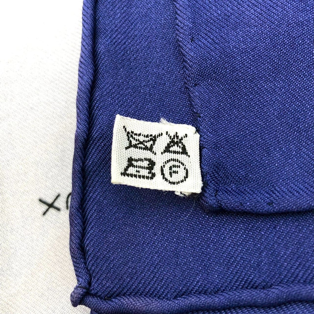 HERMES Carre 90 SPRINGS Scarf, Silk, Navy, Women's, Vintage PRE-OWNED