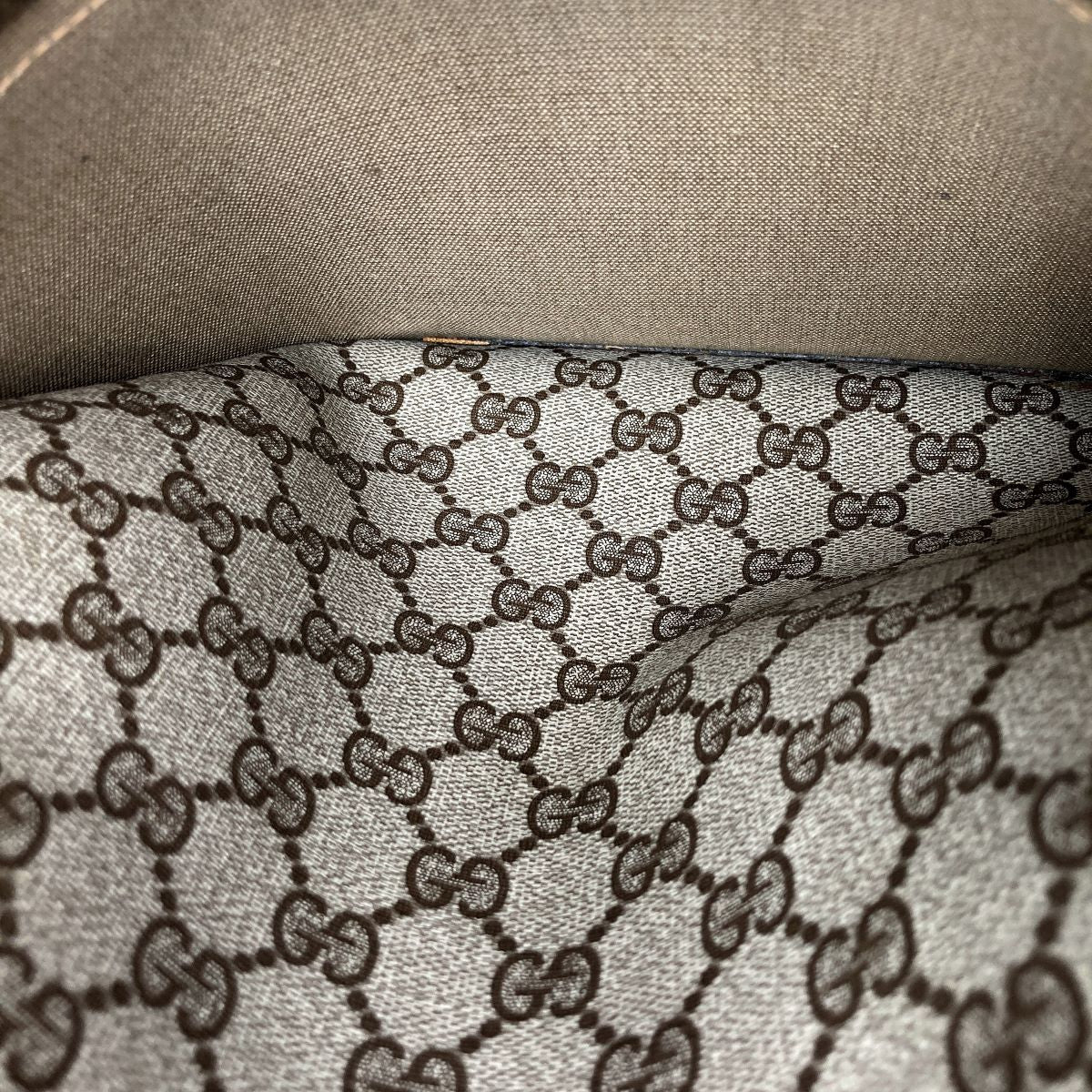 Gucci 39 02 003 Sherry Line Tote Bag GG Supreme Brown Pre-owned