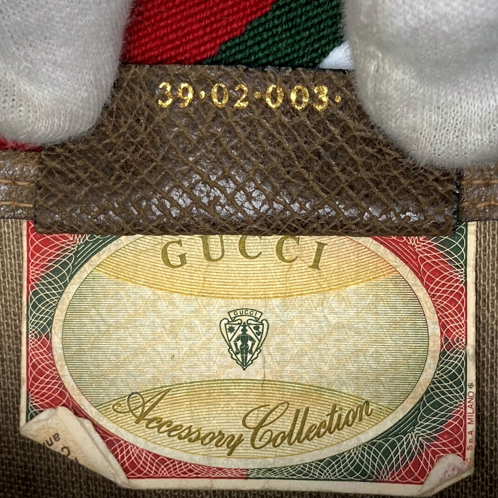 Gucci 39 02 003 Sherry Line Tote Bag GG Supreme Brown Pre-owned