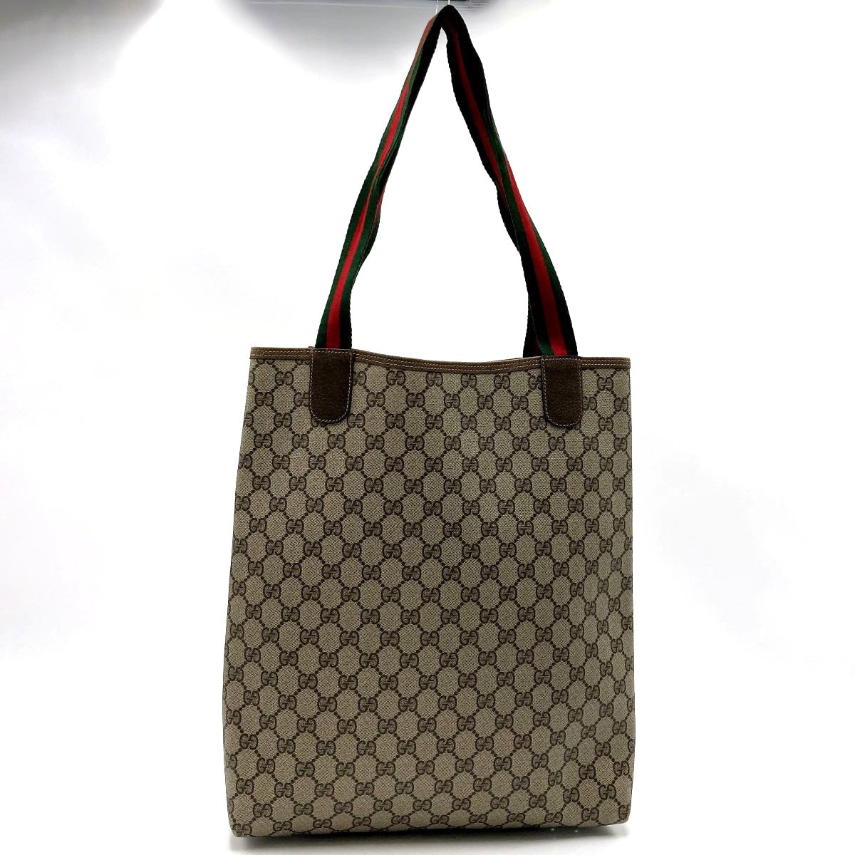 Gucci 39 02 003 Sherry Line Tote Bag GG Supreme Brown Pre-owned