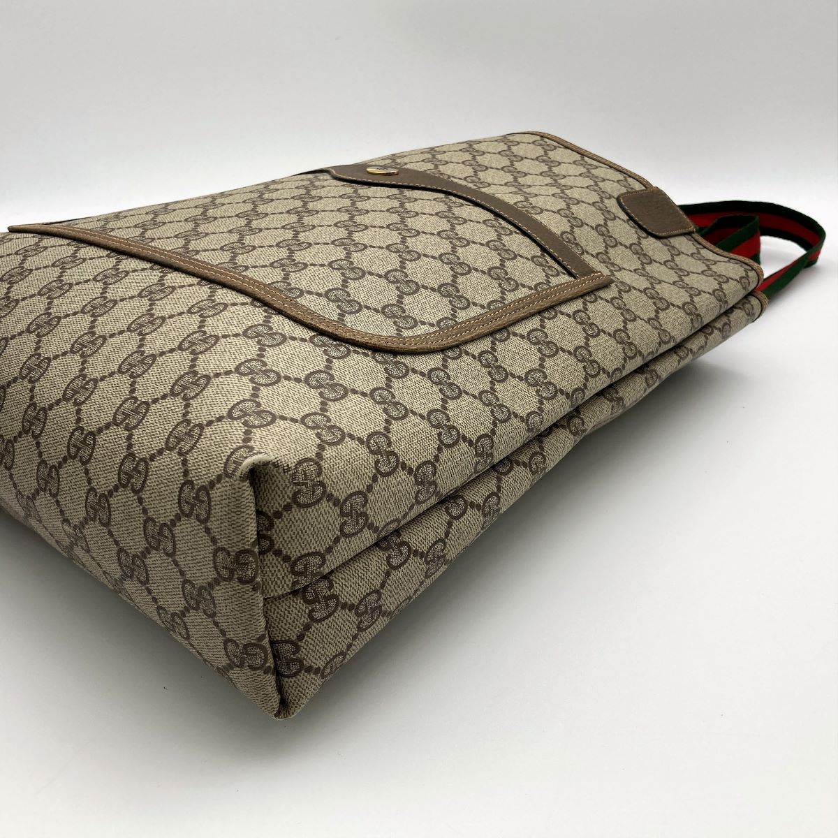 Gucci 39 02 003 Sherry Line Tote Bag GG Supreme Brown Pre-owned