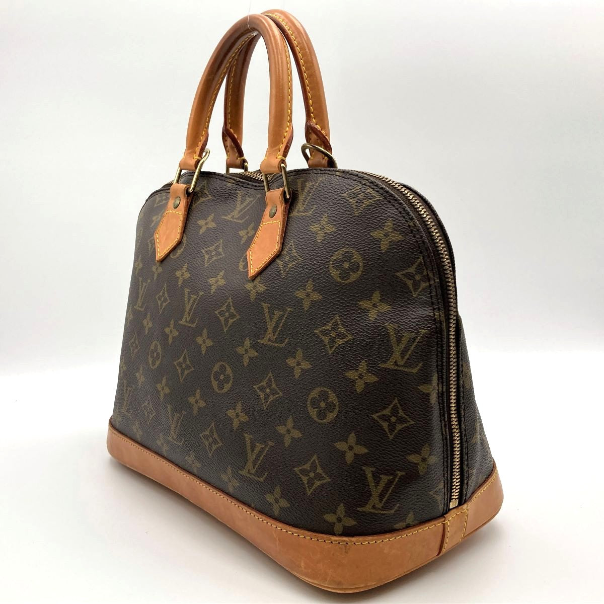 Louis Vuitton M51130 Alma Handbag Monogram Canvas Brown Pre-owned