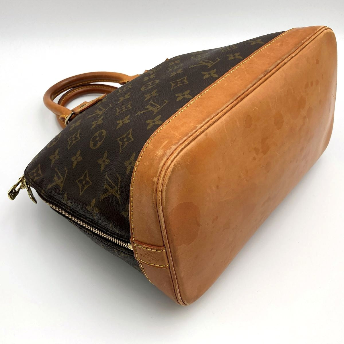 Louis Vuitton M51130 Alma Handbag Monogram Canvas Brown Pre-owned