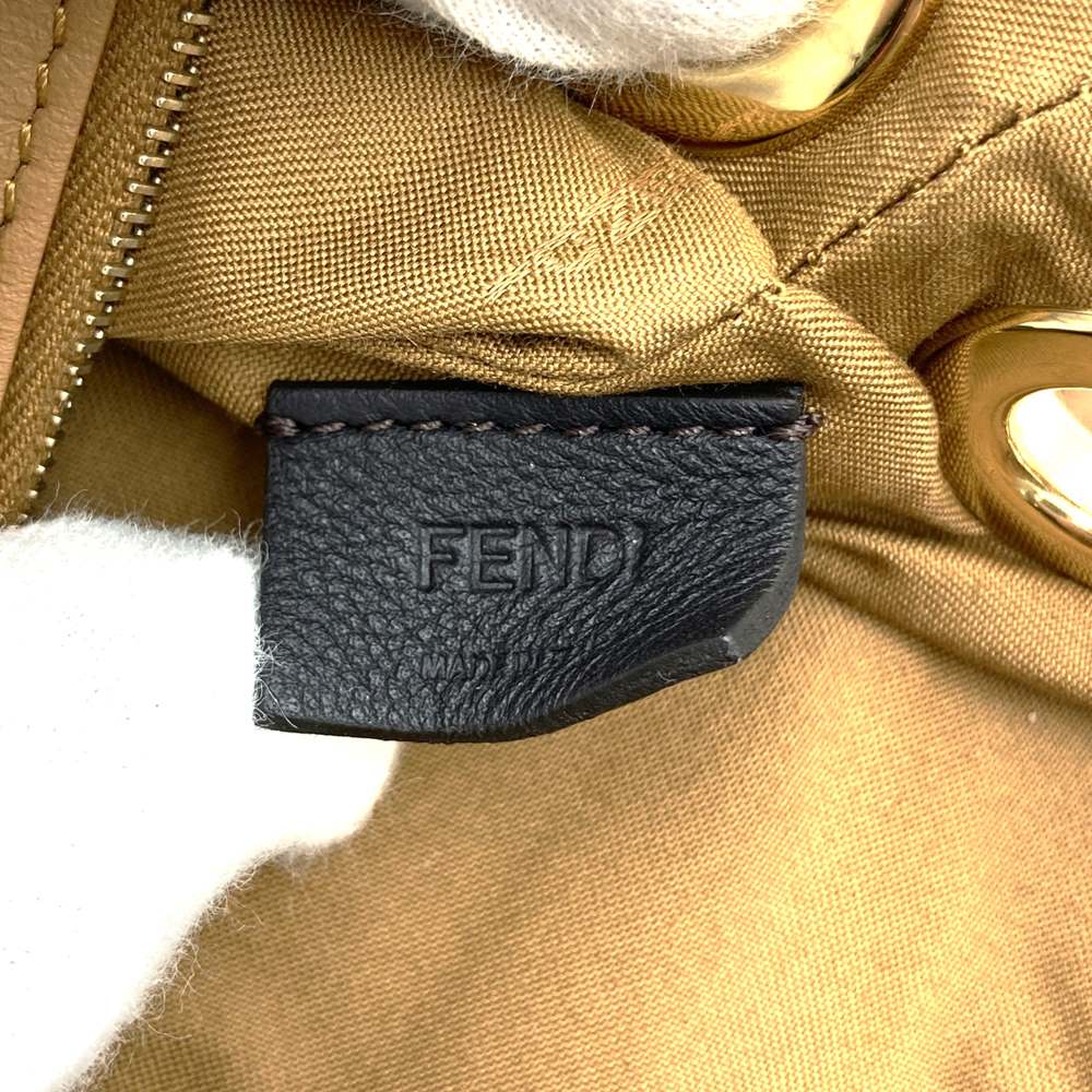 Fendi 8BS001A1FS Triplet 3-Pouch Clutch Bag Leather White/Red/Brown Pre-owned