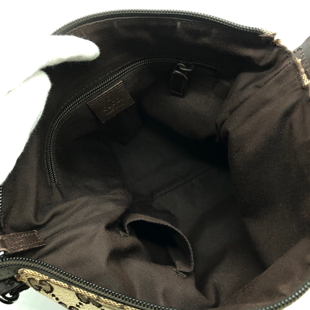 GUCCI 145857 Shoulder Bag, Perforated GG Canvas, Brown, Women's & Men's Fashion PRE-OWNED