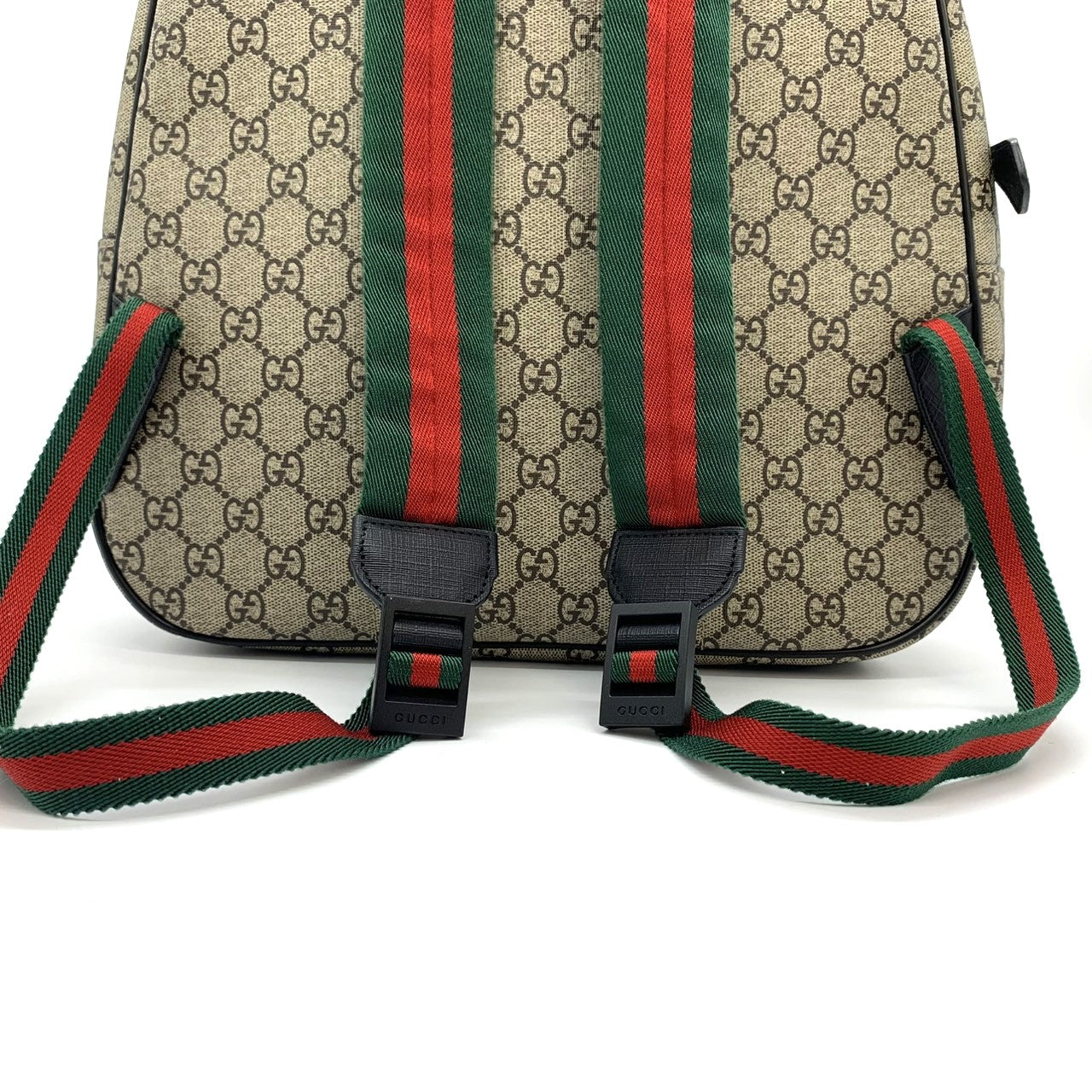 Gucci 433578 Punky Friend Backpack/Daypack GG Supreme Canvas Brown Pre-owned