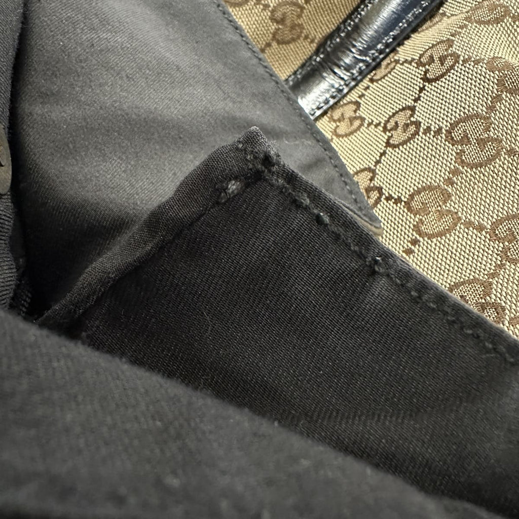 Gucci 203528 Tote Bag/Shoulder Bag GG Canvas Beige/Black Pre-owned