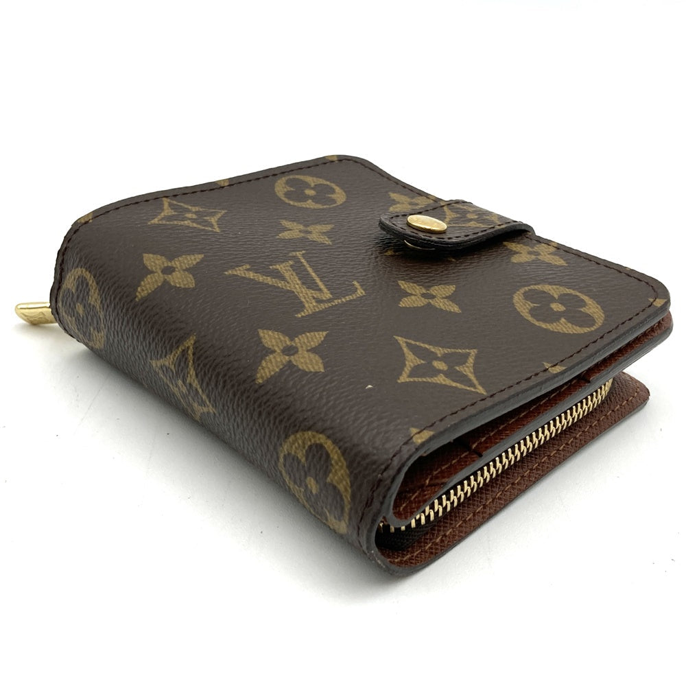 Excellent condition LOUIS VUITTON M61667 Compact Zip Wallet, Brown Monogram, Bi-fold Wallet, Women's/Men's, Vintage, PRE-OWNED