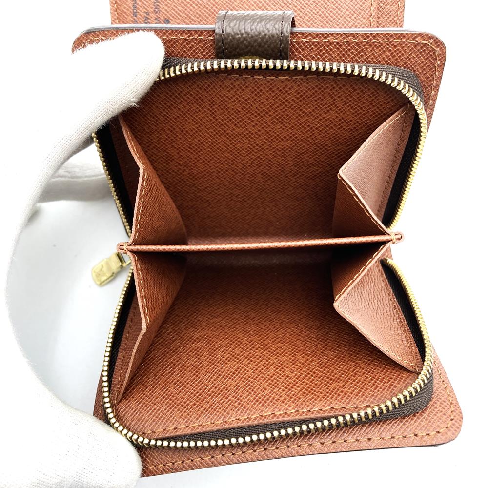 Excellent condition LOUIS VUITTON M61667 Compact Zip Wallet, Brown Monogram, Bi-fold Wallet, Women's/Men's, Vintage, PRE-OWNED