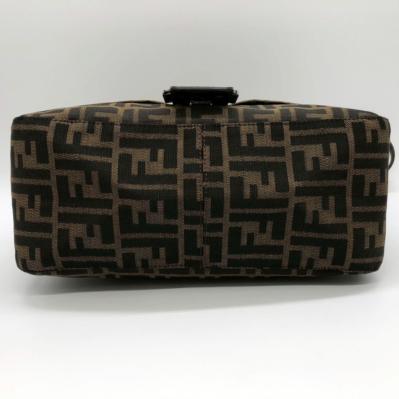 Fendi Mamma Bucket Shoulder Bag Zucca Nylon Canvas/Leather Brown Pre-owned