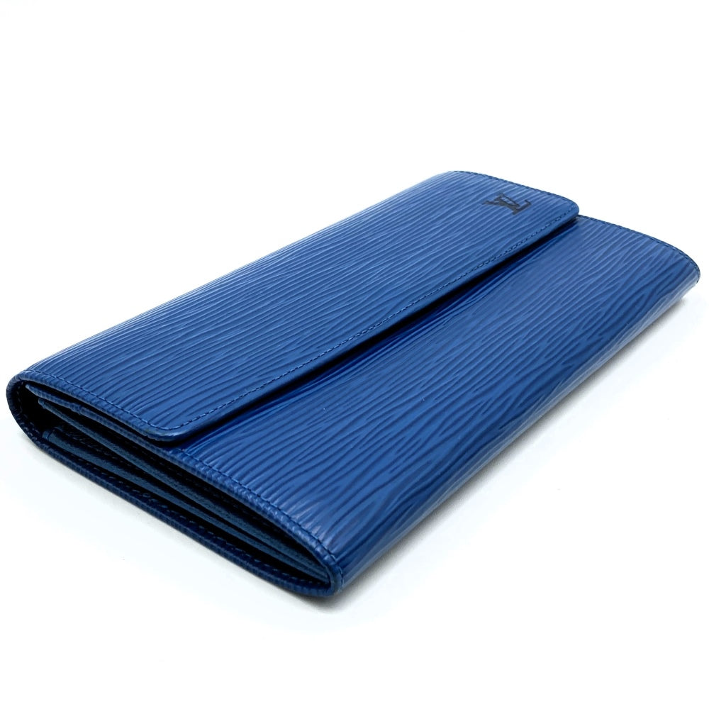 LOUIS VUITTON Louis Vuitton Portefeuille Sarah Long Wallet in Epi Leather, Blue, M63572, Women's and Men's Fashion PRE-OWNED