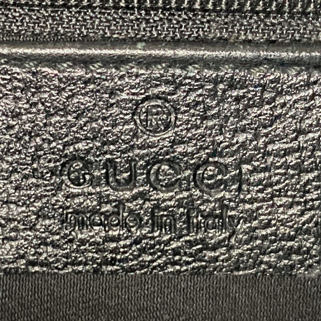 Gucci 130733 Abbey Line Shoulder Bag GG Canvas/Leather Black Pre-owned
