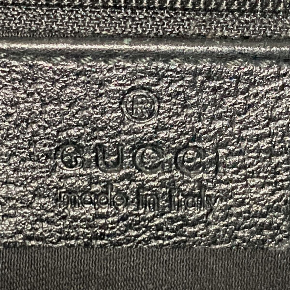 Gucci 130733 Abbey Line Shoulder Bag GG Canvas/Leather Black Pre-owned