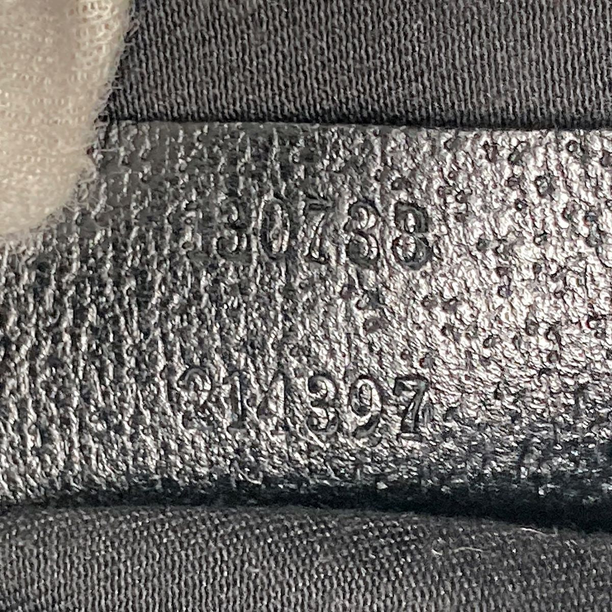 Gucci 130733 Abbey Line Shoulder Bag GG Canvas/Leather Black Pre-owned