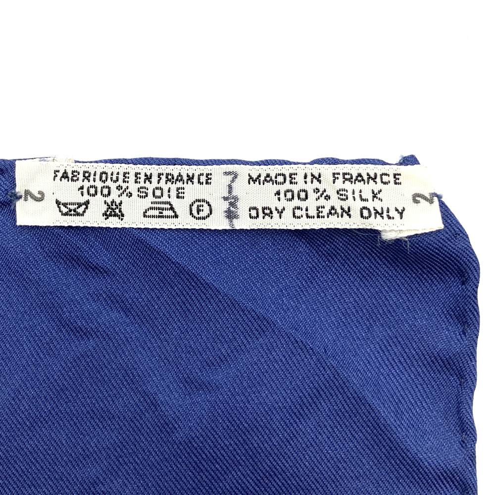 HERMES Carre 90 SPRINGS Scarf, Four-Wheeled Carriage, Silk, Navy, Women's Fashion Accessory PRE-OWNED