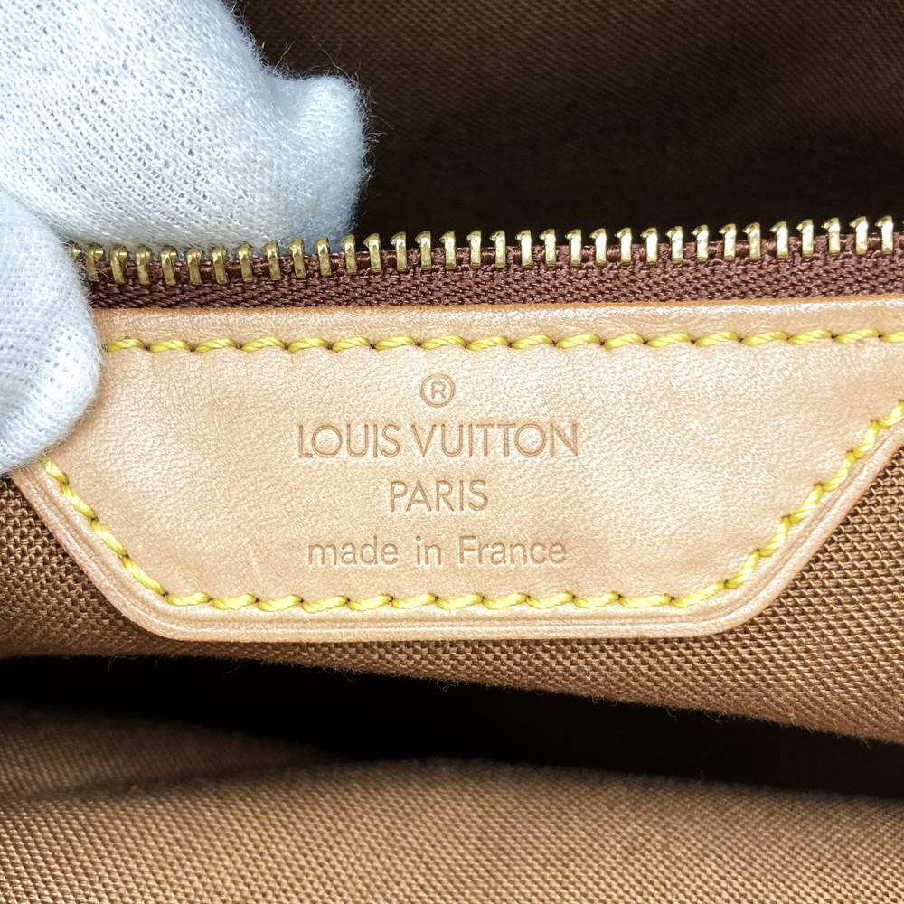 LOUIS VUITTON M51151 Cabas Mezzo Tote Bag, Monogram Canvas, Brown, Women's/Men's PRE-OWNED