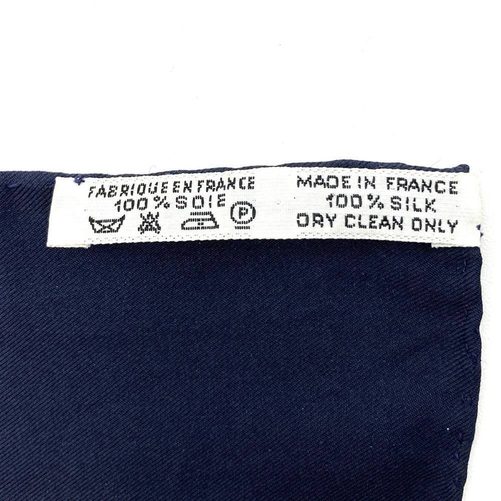 HERMES Carre 90 Scarf LE TAROT Tarot Card Silk Navy Women's PRE-OWNED