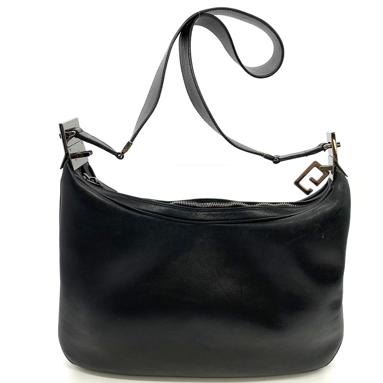 GUCCI 001 3341 Shoulder Bag Leather Black Women's Fashion PRE-OWNED