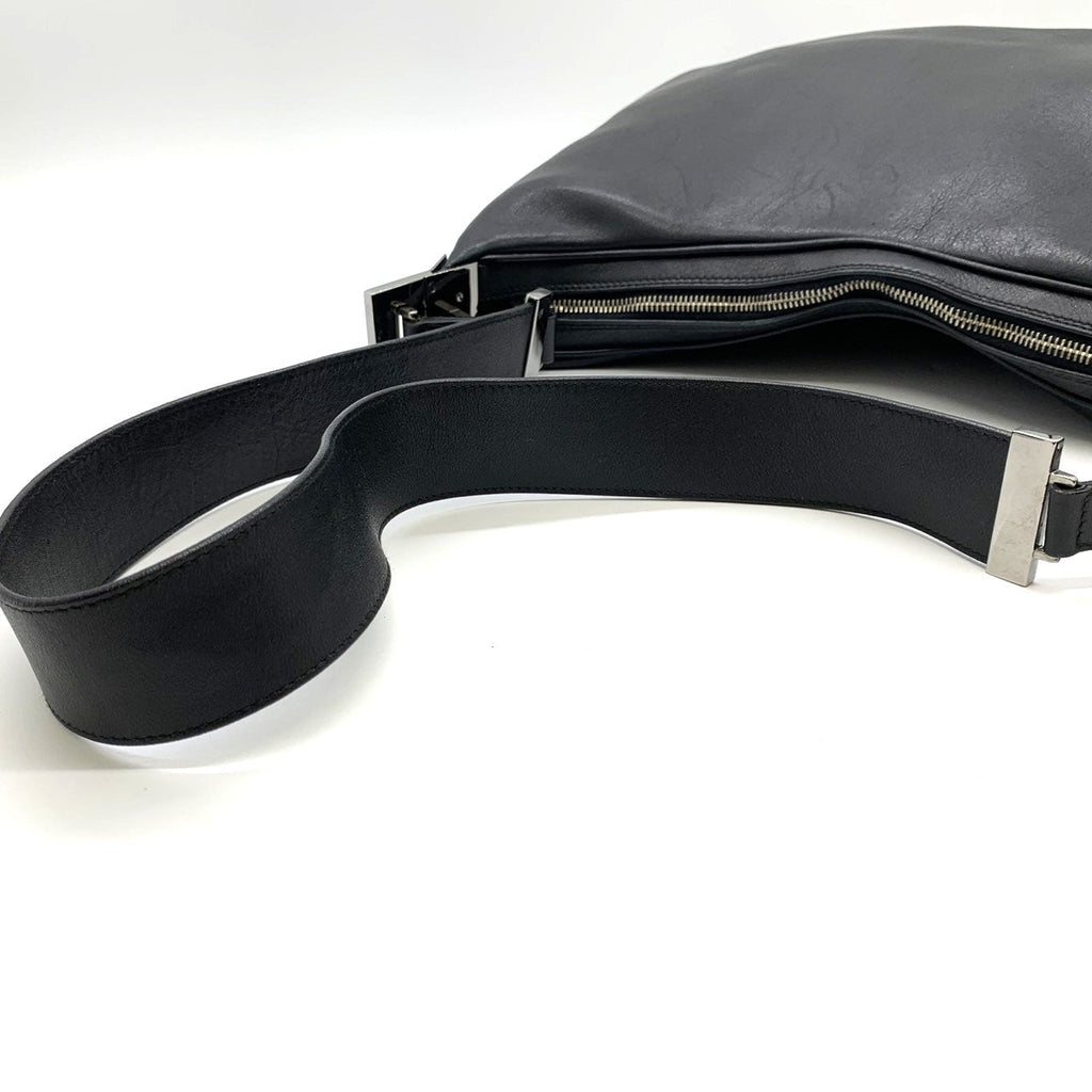 GUCCI 001 3341 Shoulder Bag Leather Black Women's Fashion PRE-OWNED