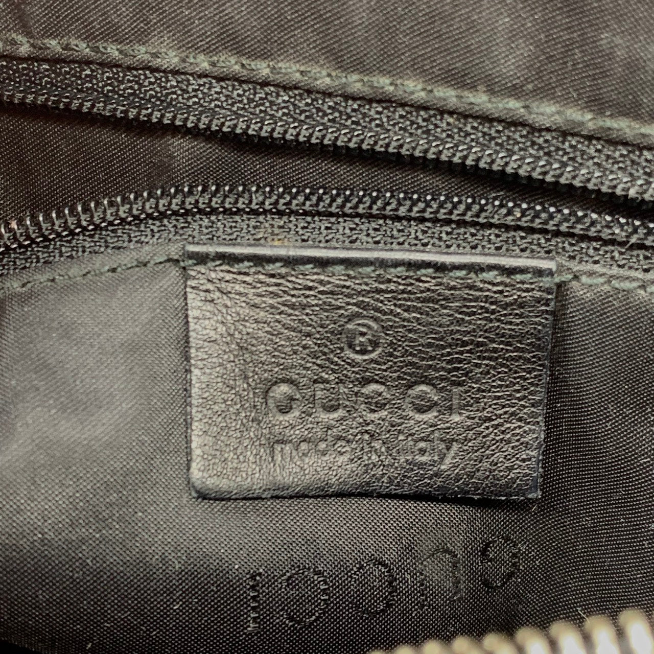 GUCCI 001 3341 Shoulder Bag Leather Black Women's Fashion PRE-OWNED