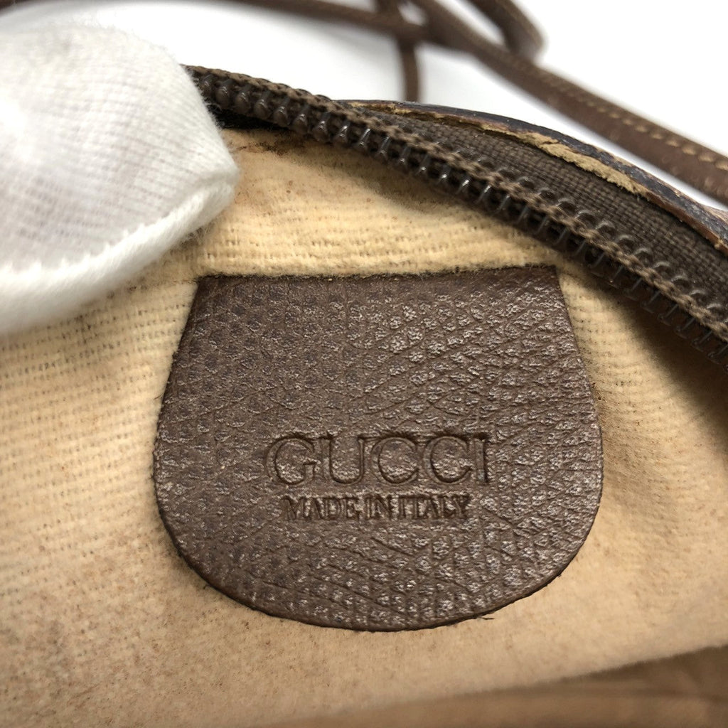 GUCCI Old Gucci 007 754 6112 Shoulder Bag, Sherry Line, GG Supreme Canvas Leather, Women's PRE-OWNED