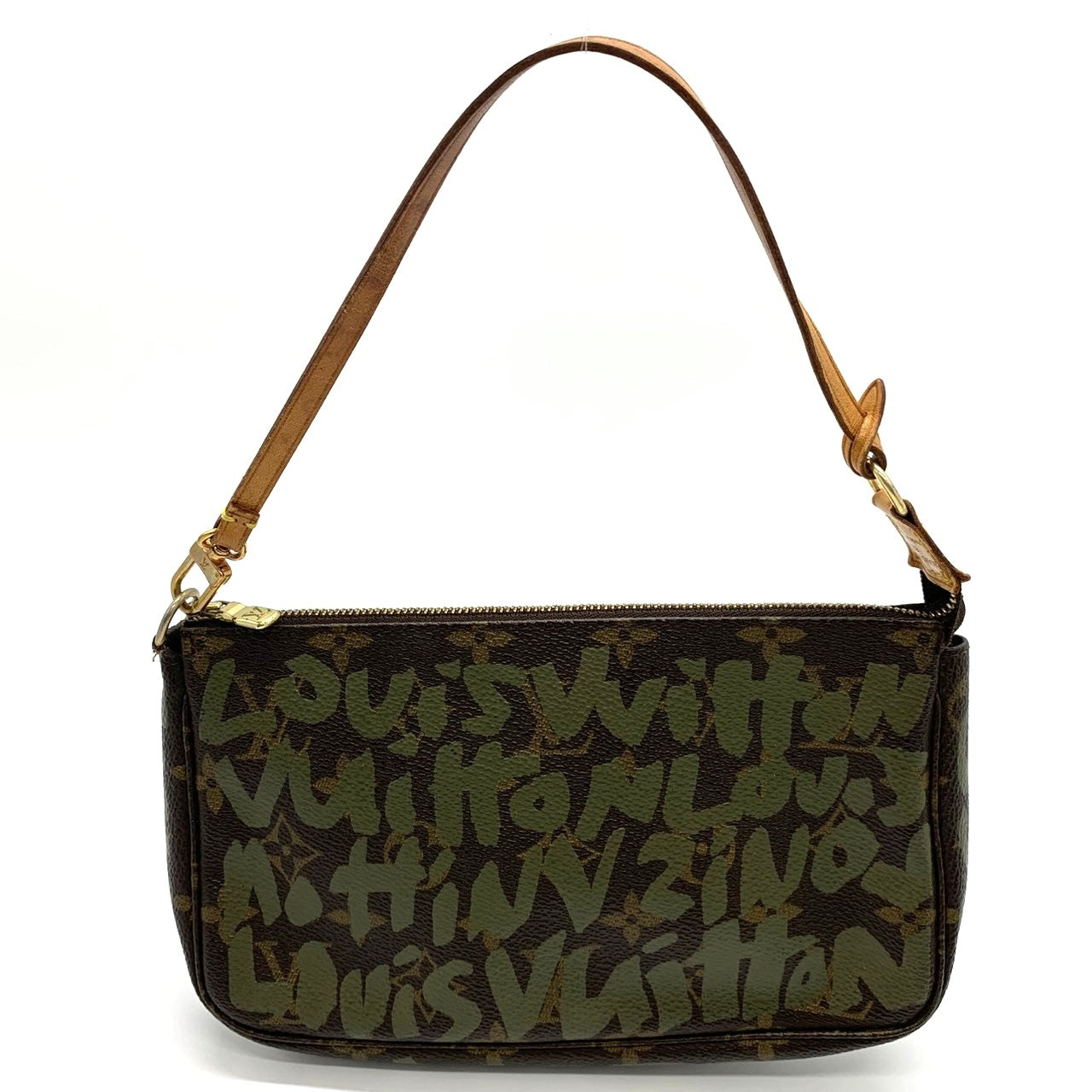 Louis Vuitton M92191 Graffiti Pochette Accessoires Pouch Monogram Canvas Brown/Khaki Pre-owned