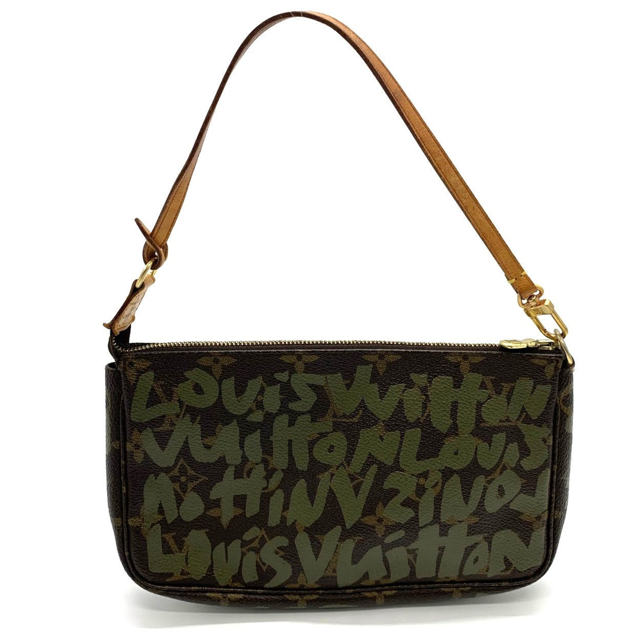 Louis Vuitton M92191 Graffiti Pochette Accessoires Pouch Monogram Canvas Brown/Khaki Pre-owned