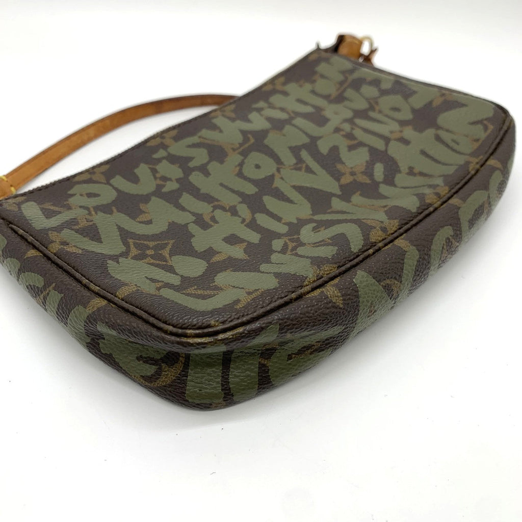 Louis Vuitton M92191 Graffiti Pochette Accessoires Pouch Monogram Canvas Brown/Khaki Pre-owned
