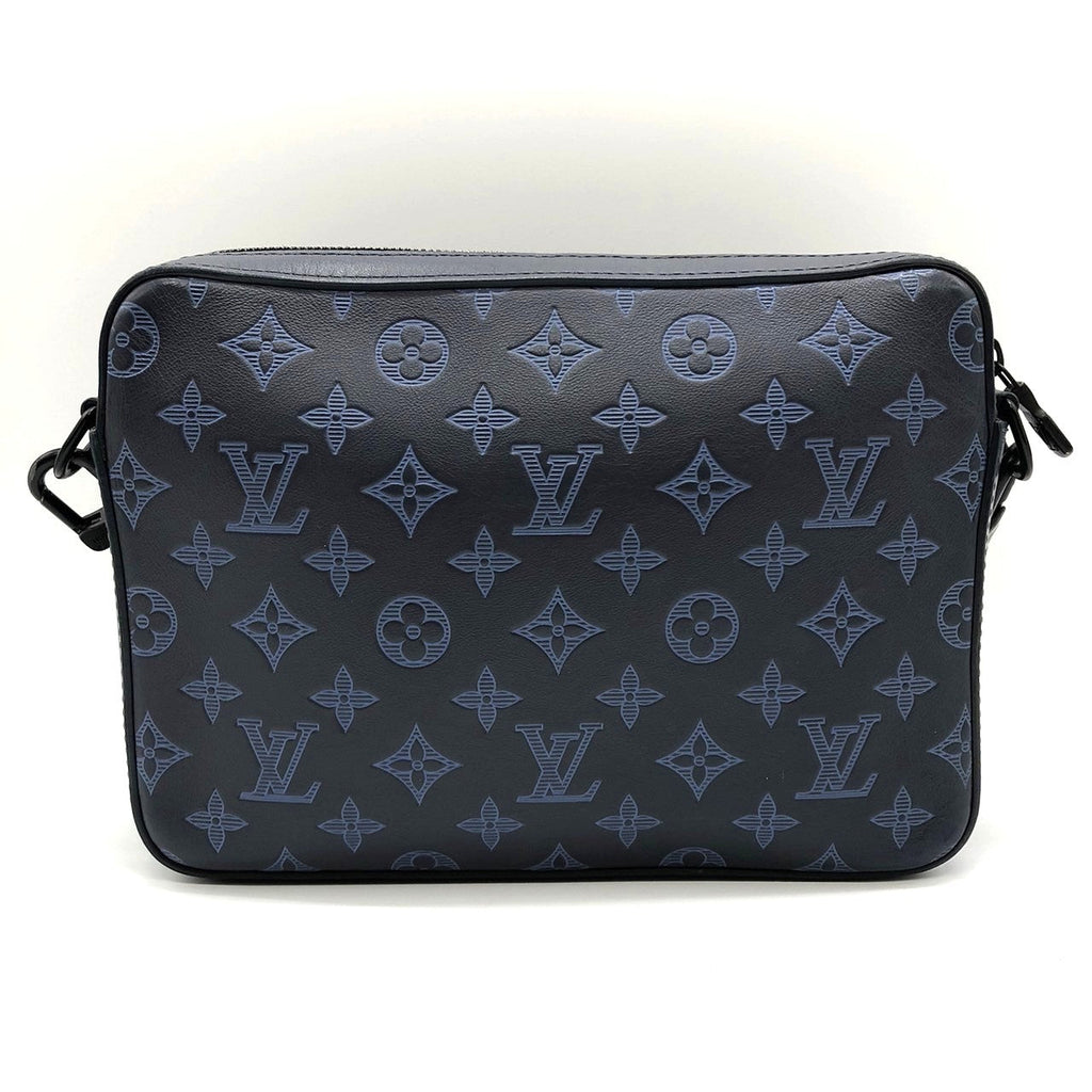 Louis Vuitton M45730 Duo Messenger Shoulder Bag Monogram Shadow Black Pre-owned