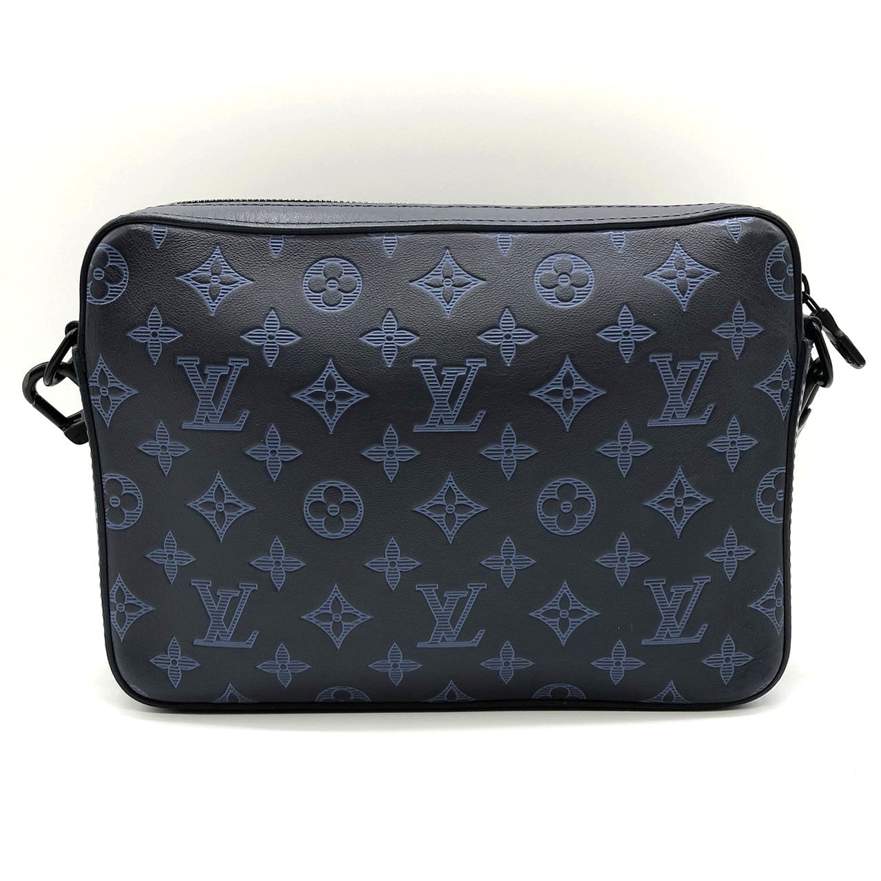 Louis Vuitton M45730 Duo Messenger Shoulder Bag Monogram Shadow Black Pre-owned