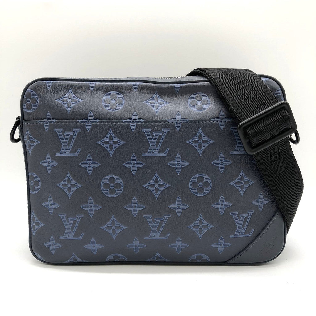 Louis Vuitton M45730 Duo Messenger Shoulder Bag Monogram Shadow Black Pre-owned