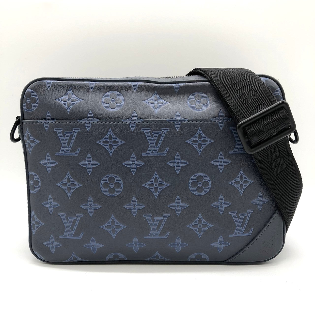 Louis Vuitton M45730 Duo Messenger Shoulder Bag Monogram Shadow Black Pre-owned