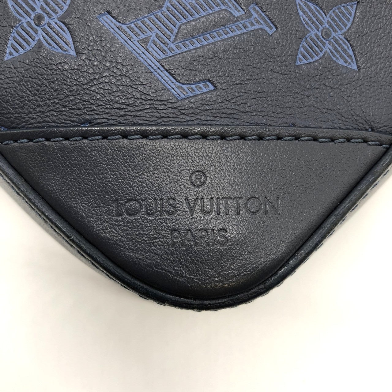 Louis Vuitton M45730 Duo Messenger Shoulder Bag Monogram Shadow Black Pre-owned