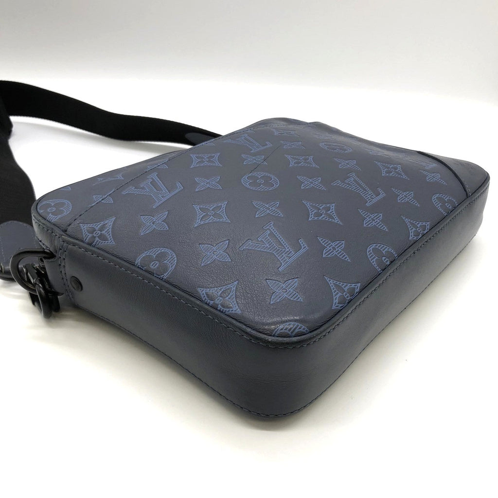 Louis Vuitton M45730 Duo Messenger Shoulder Bag Monogram Shadow Black Pre-owned