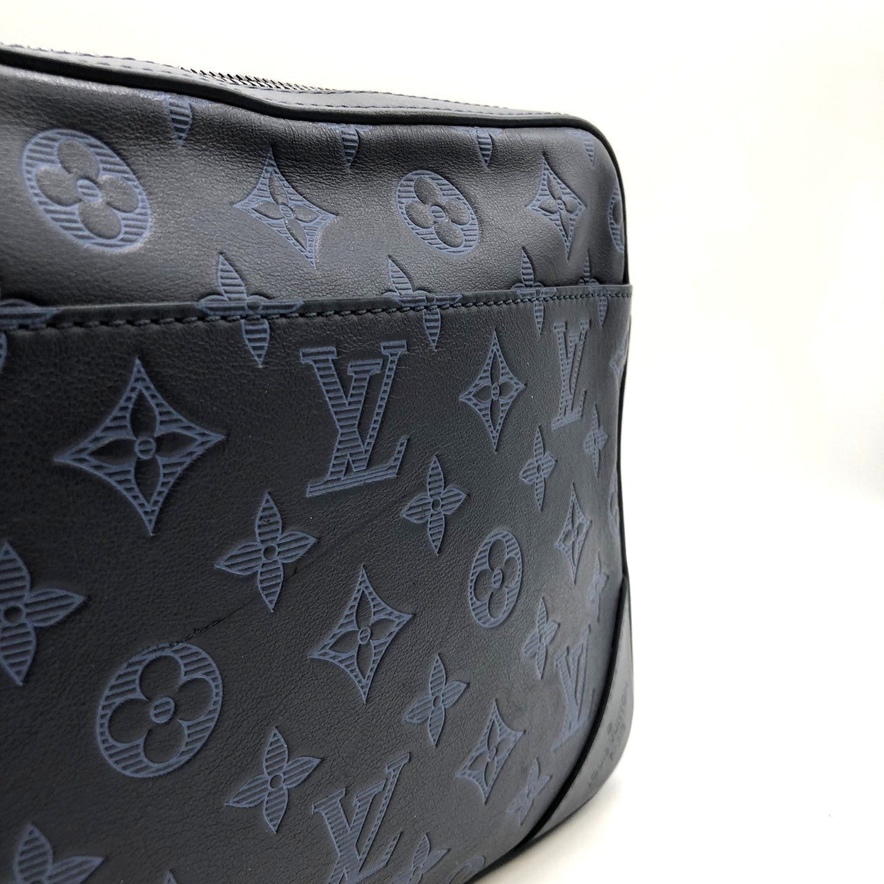 Louis Vuitton M45730 Duo Messenger Shoulder Bag Monogram Shadow Black Pre-owned